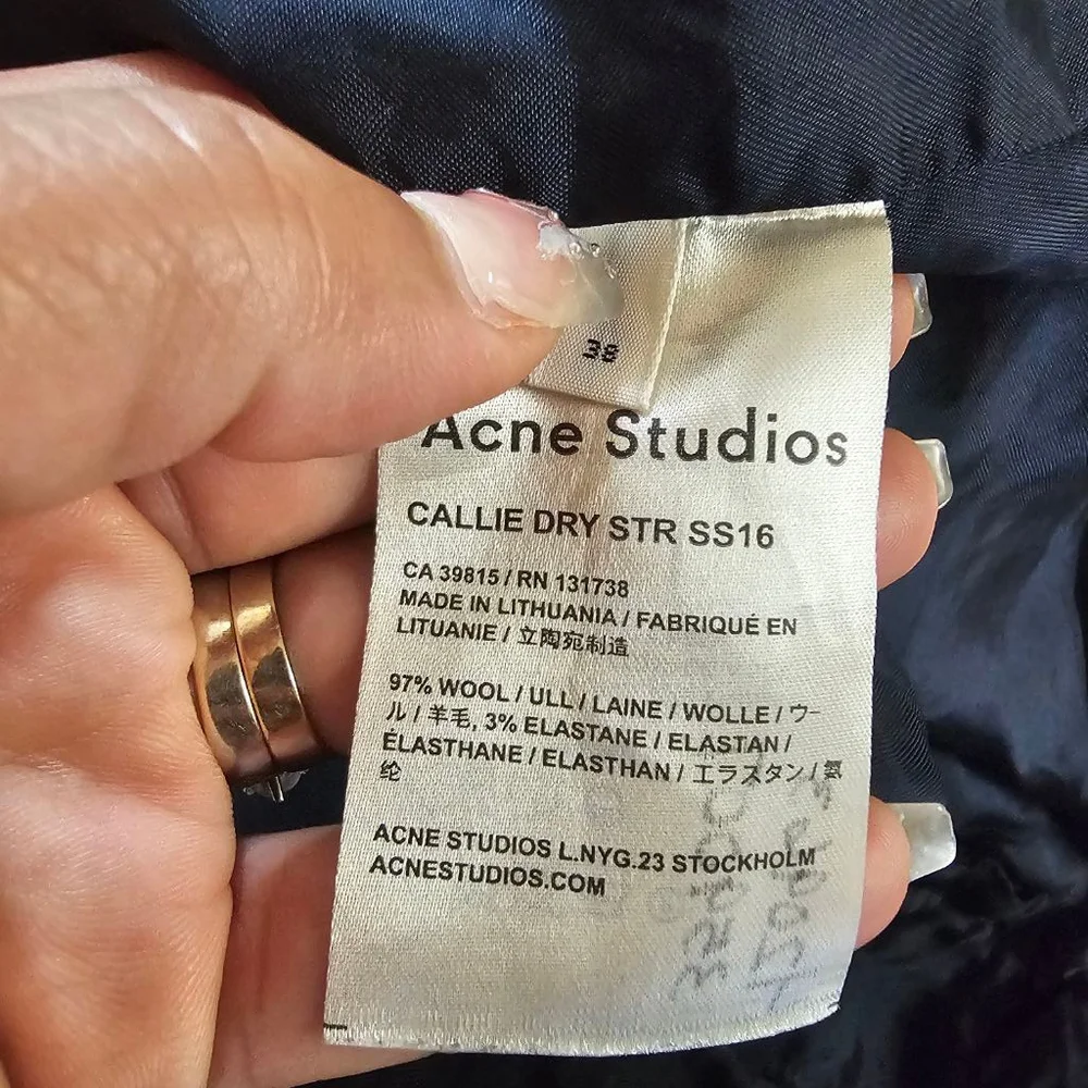 Acne Studios Chino Wool Shorts Blue Size 38